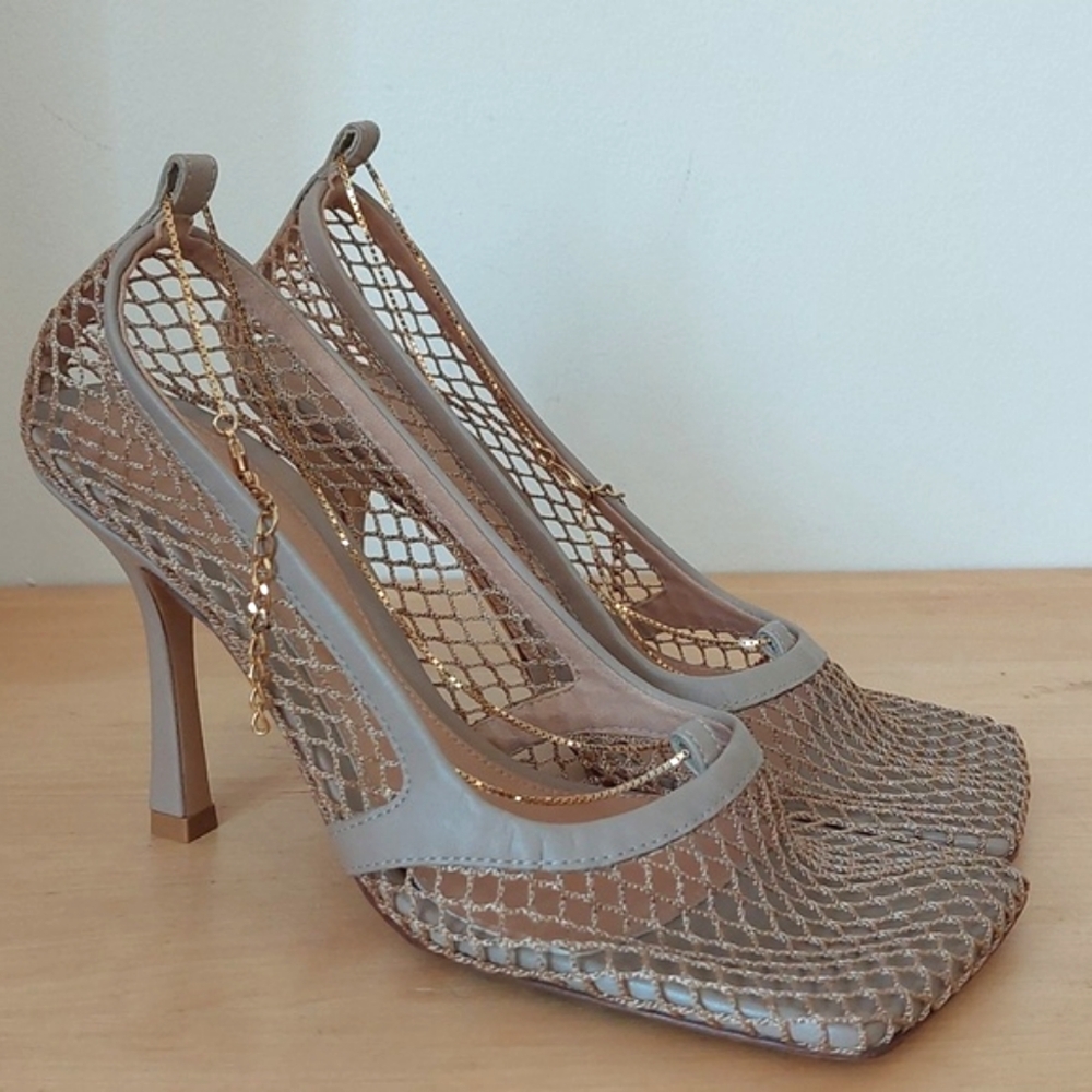 Bottega Veneta Chain-Link Mesh  Sandals